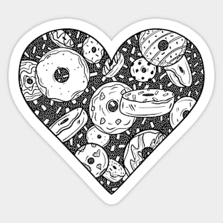 Donut Heart Sticker